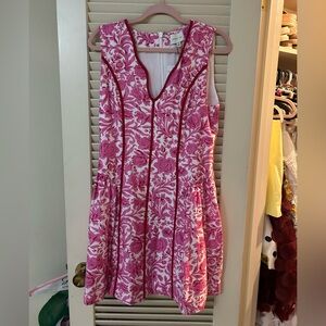 Adelyn Rae Fuchsia and Cream Floral Mini Dress